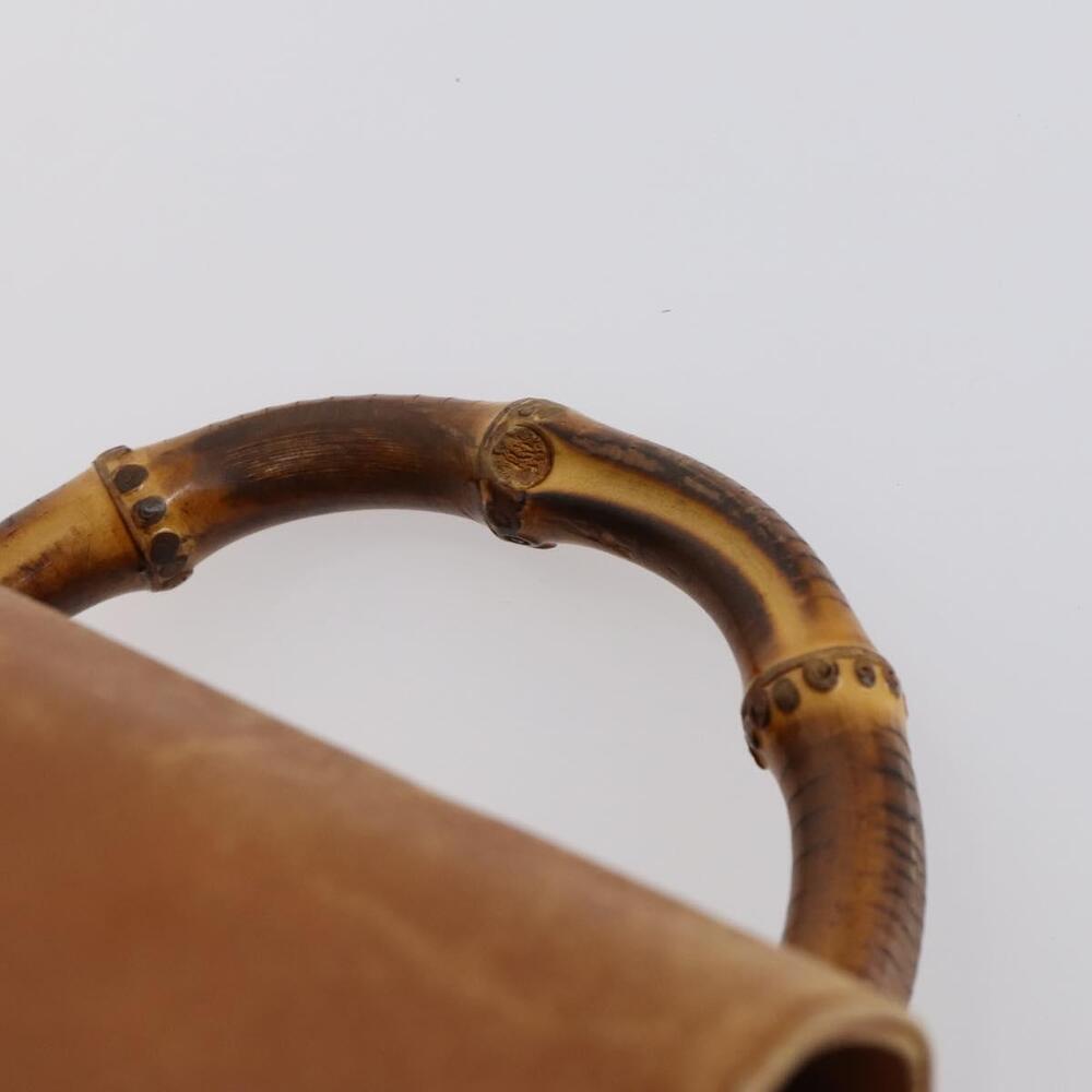 GUCCI Bamboo Backpack Leather Brown Gold 003 1998 0016 Auth 153308 - Picture 14 of 16